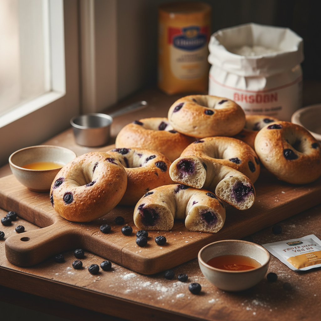 Blueberry Bagel Recipe recipe photo - Blueberry Bagel Recipe by Jan