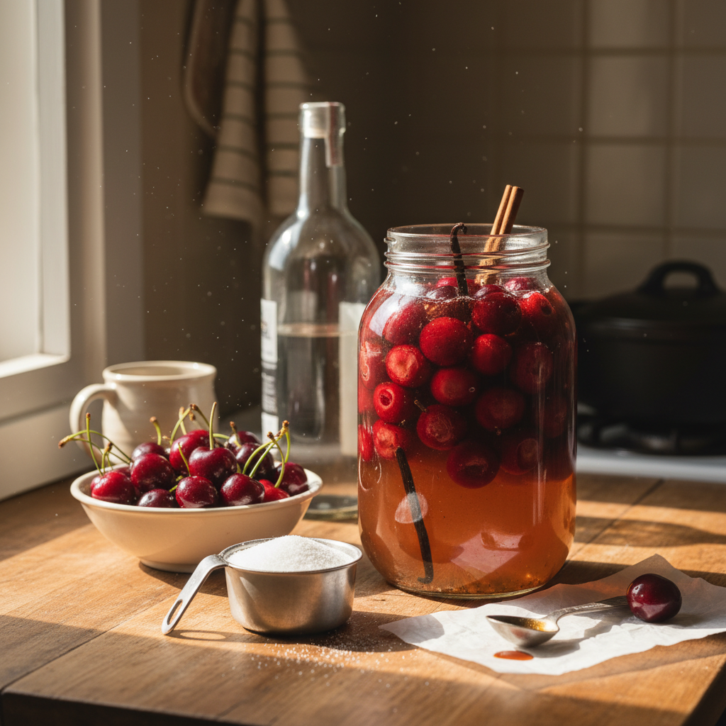 Cherry Bounce Recipe recipe photo - Cherry Bounce Recipe by Jan