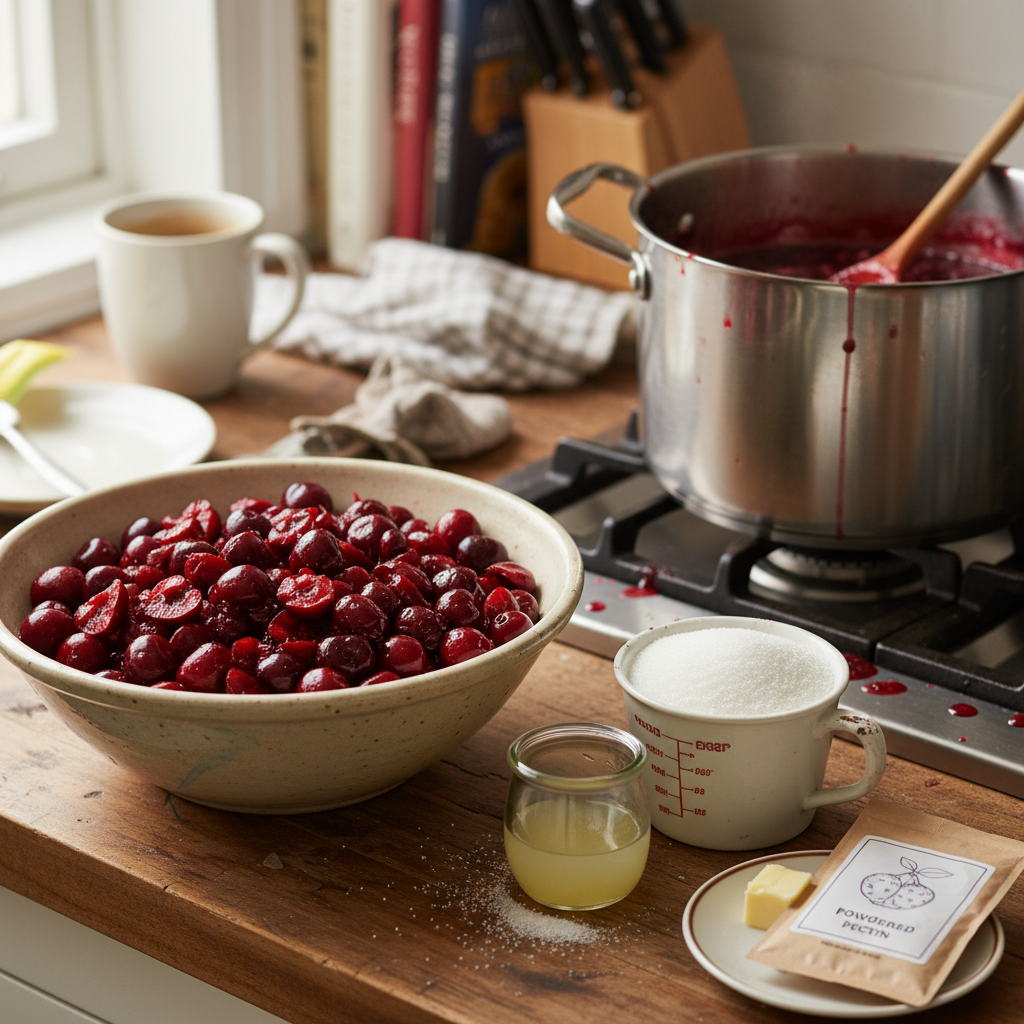 Cherry Jam Recipe recipe photo - Cherry Jam Recipe by Jan