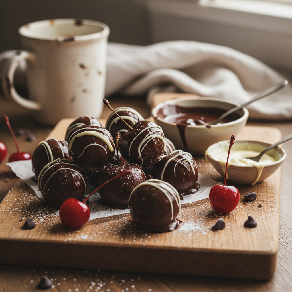 Chocolate Covered Cherries Recipe recipe photo - Chocolate Covered Cherries Recipe by Jan