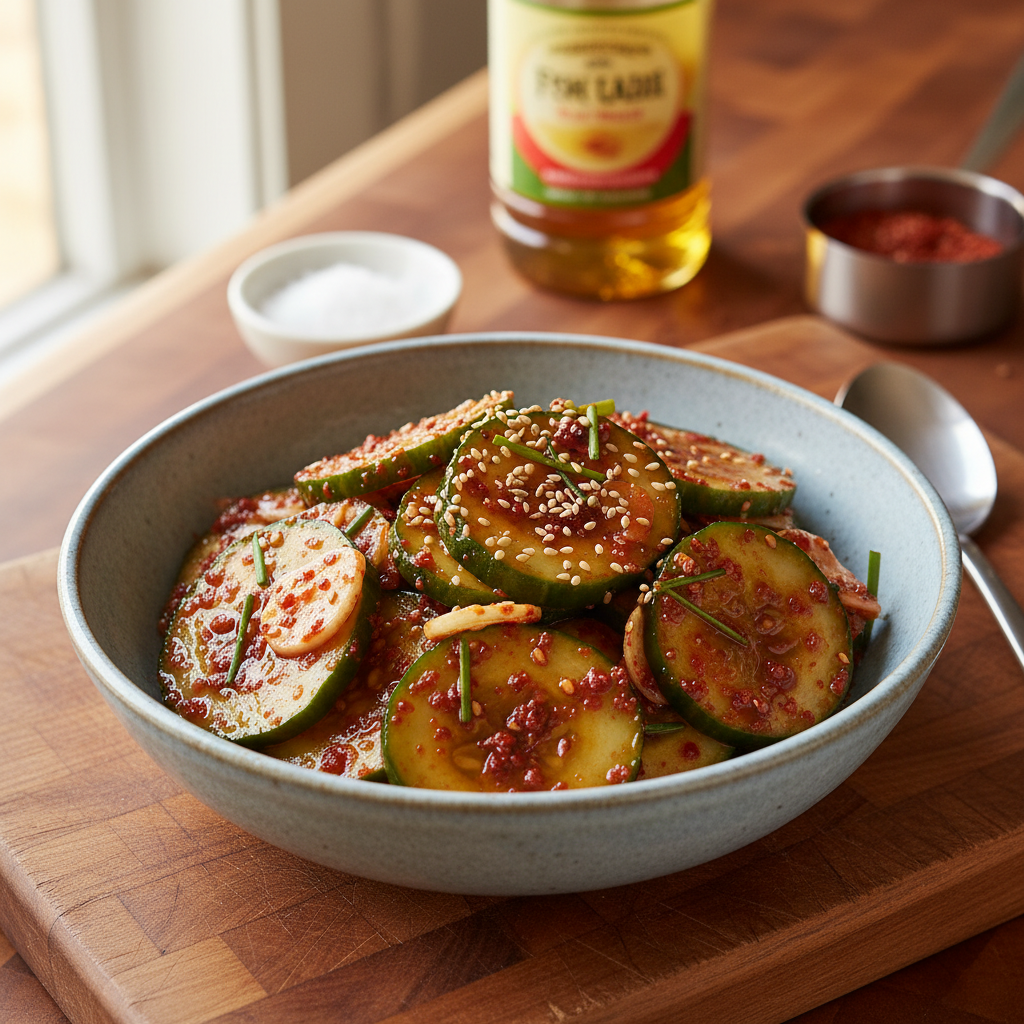 Korean Cucumber Kimchi Recipe recipe photo - Korean Cucumber Kimchi Recipe by Jan