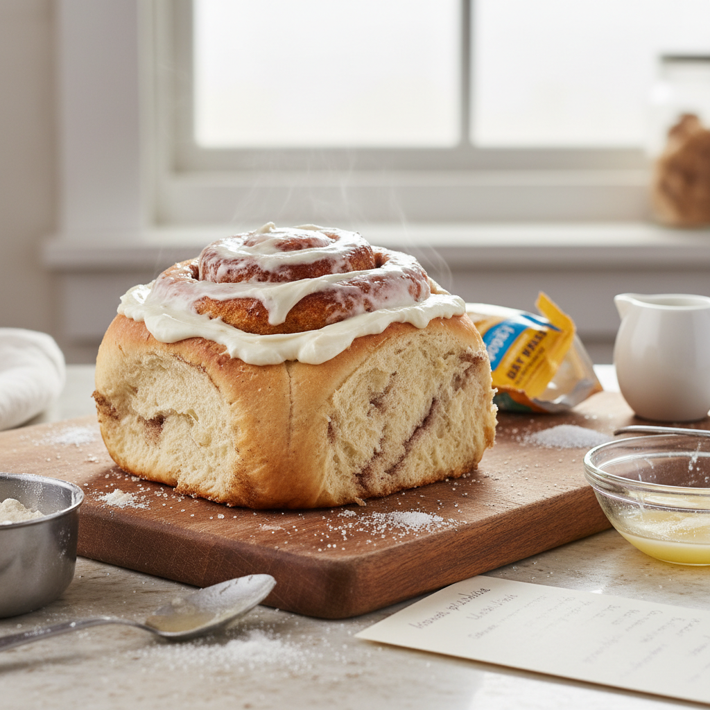 Giant Fluffy Cinnamon Roll Recipe recipe photo - Giant Fluffy Cinnamon Roll Recipe by Jan