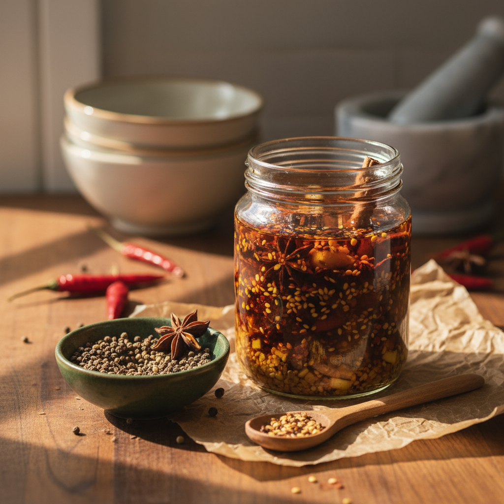 Homemade Chili Oil Recipe recipe photo - Homemade Chili Oil Recipe by Jan