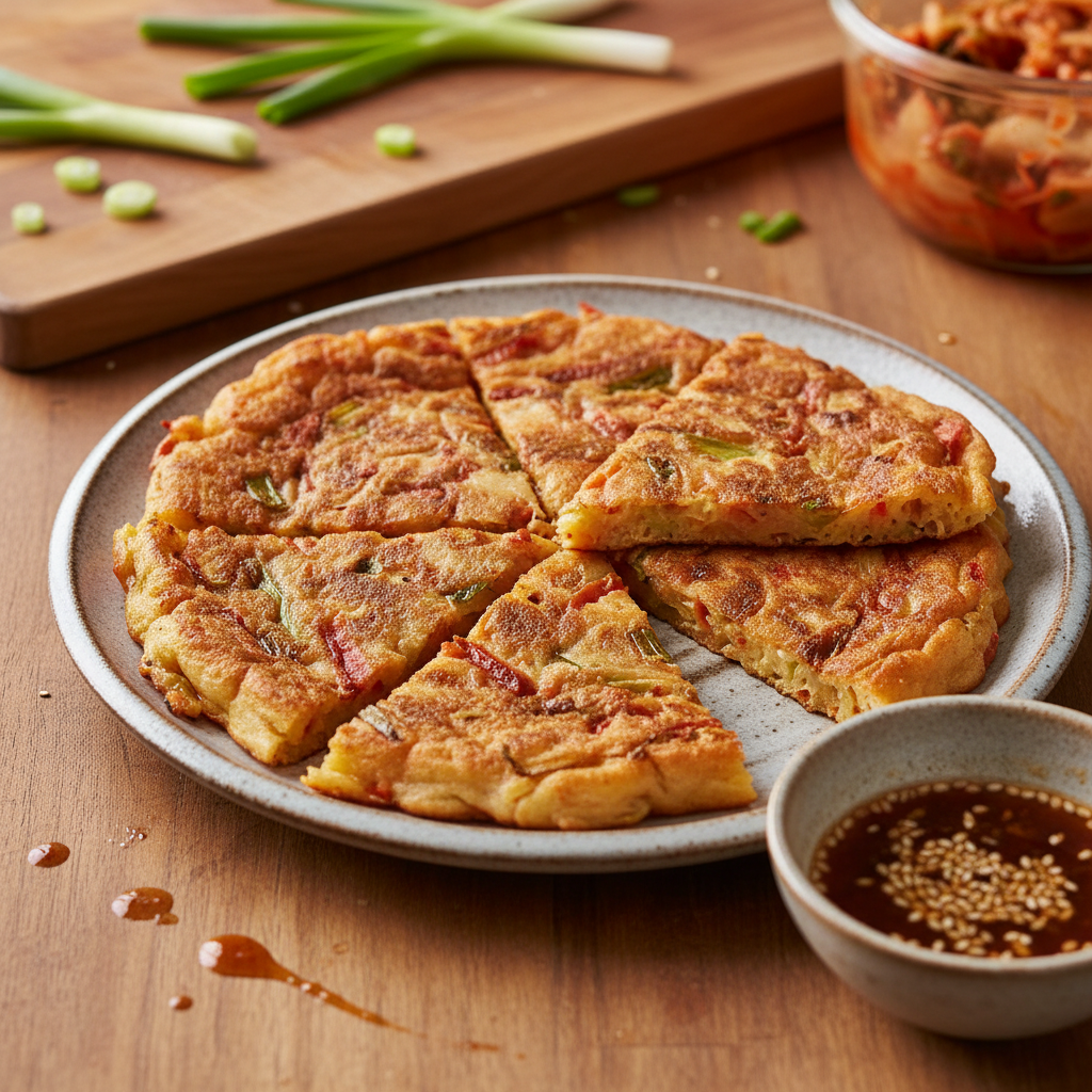 Korean Kimchi Pancake Recipe recipe photo - Korean Kimchi Pancake Recipe by Jan