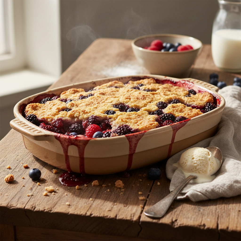 Mixed Berry Cobbler Recipe recipe photo - Mixed Berry Cobbler Recipe by Jan